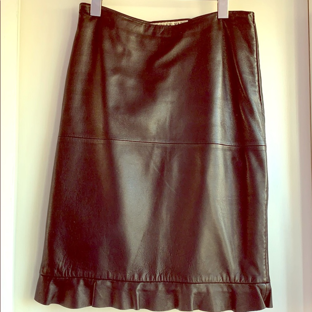 Andrew Marc leather skirt size 2